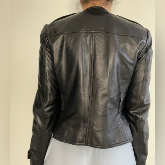 Burberry black leather jacket - Picture 9 of 9